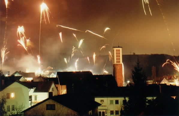 New Year's Eve Fireworks in Our Village