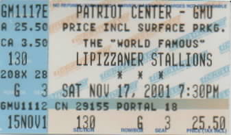 Ticket for Lippizaner Performance
